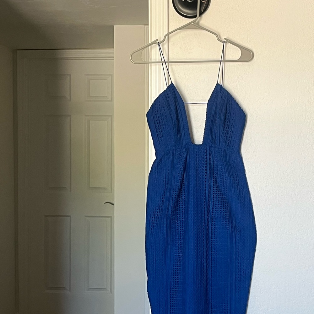 Style Stalker Striking  Blue Spaghetti Strap Dress